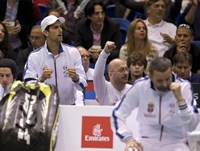 Serbian team celebrates